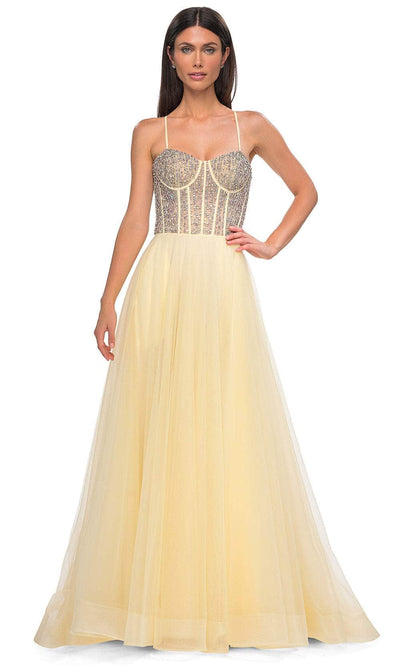 La Femme 32703 - Rhinestone Beaded A-Line Prom Gown Special Occasion Dress