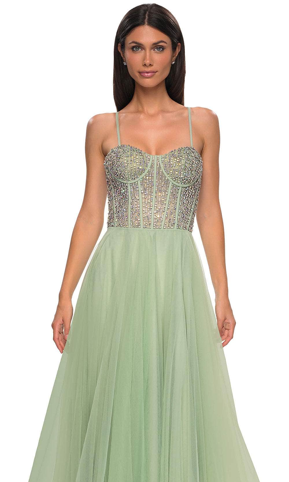 La Femme 32703 Rhinestone Beaded A-Line Prom Gown