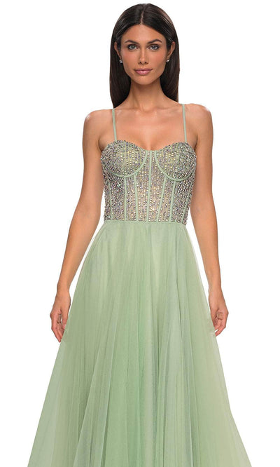 La Femme 32703 Rhinestone Beaded A-Line Prom Gown