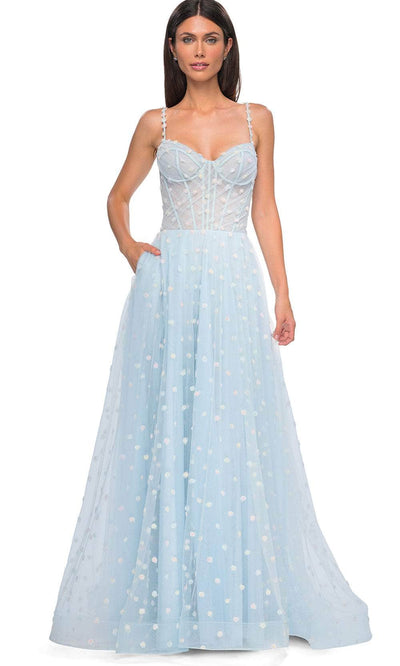 La Femme 32716 - Sweetheart Polka Dot Prom Gown Special Occasion Dress