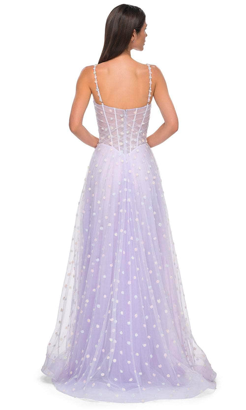 La Femme 32716 Sweetheart Polka Dot Prom Gown