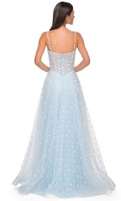 La Femme 32716 Sweetheart Polka Dot Prom Gown