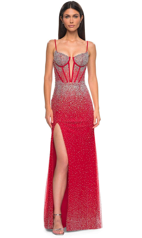 La Femme 32717 - Rhinestone-Embellished Corset Bodice Prom Gown Special Occasion Dress