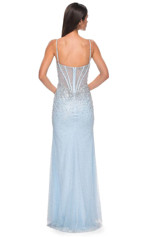 La Femme 32717 Rhinestone Embellished Corset Bodice Prom Gown