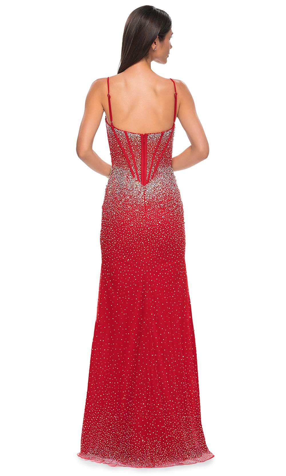 La Femme 32717 Rhinestone Embellished Corset Bodice Prom Gown