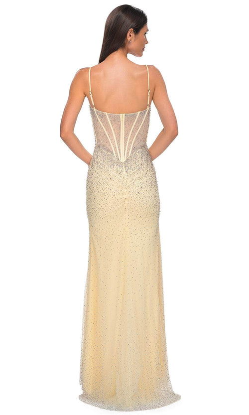 La Femme 32717 Rhinestone Embellished Corset Bodice Prom Gown