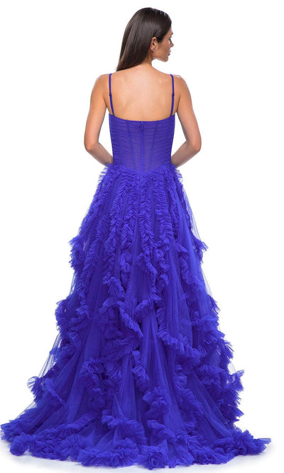 La Femme 32719 Ruffled Tulle A-Line Prom Gown