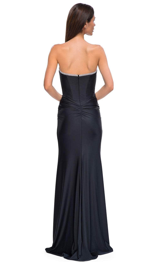 La Femme 32756 Beaded Trim Sweetheart Jersey Prom Gown