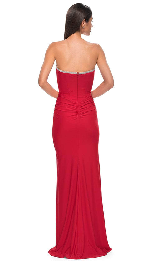 La Femme 32756 Beaded Trim Sweetheart Jersey Prom Gown