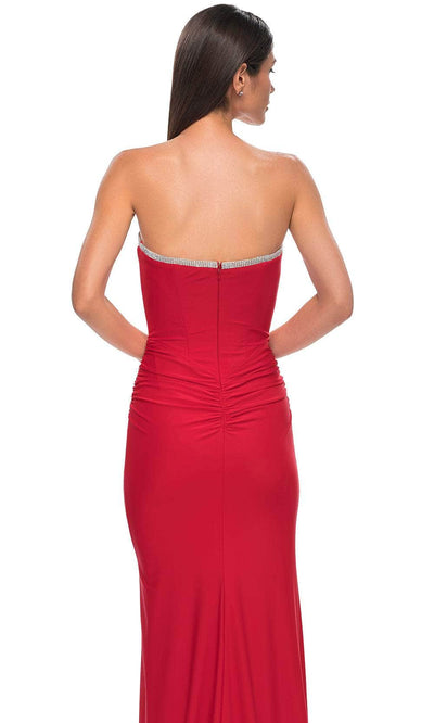 La Femme 32756 Beaded Trim Sweetheart Jersey Prom Gown