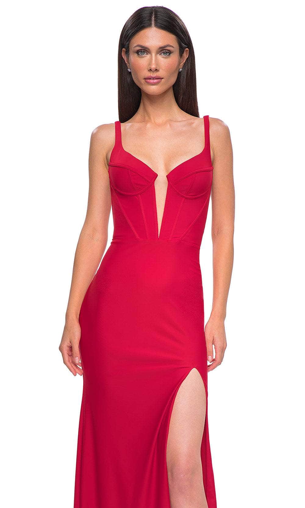 La Femme 32763 Corset Top Sleeveless Prom Gown