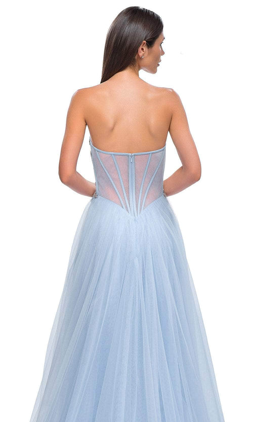 La Femme 32767 Strapless Tulle Prom Gown
