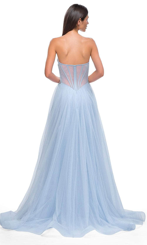 La Femme 32767 Strapless Tulle Prom Gown