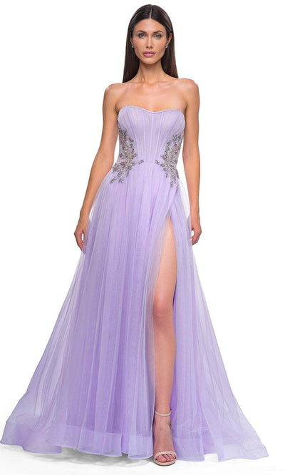 La Femme 32767 - Strapless Tulle Prom Gown Special Occasion Dress