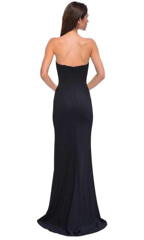 La Femme 32784 Strapless V-Neck Prom Gown