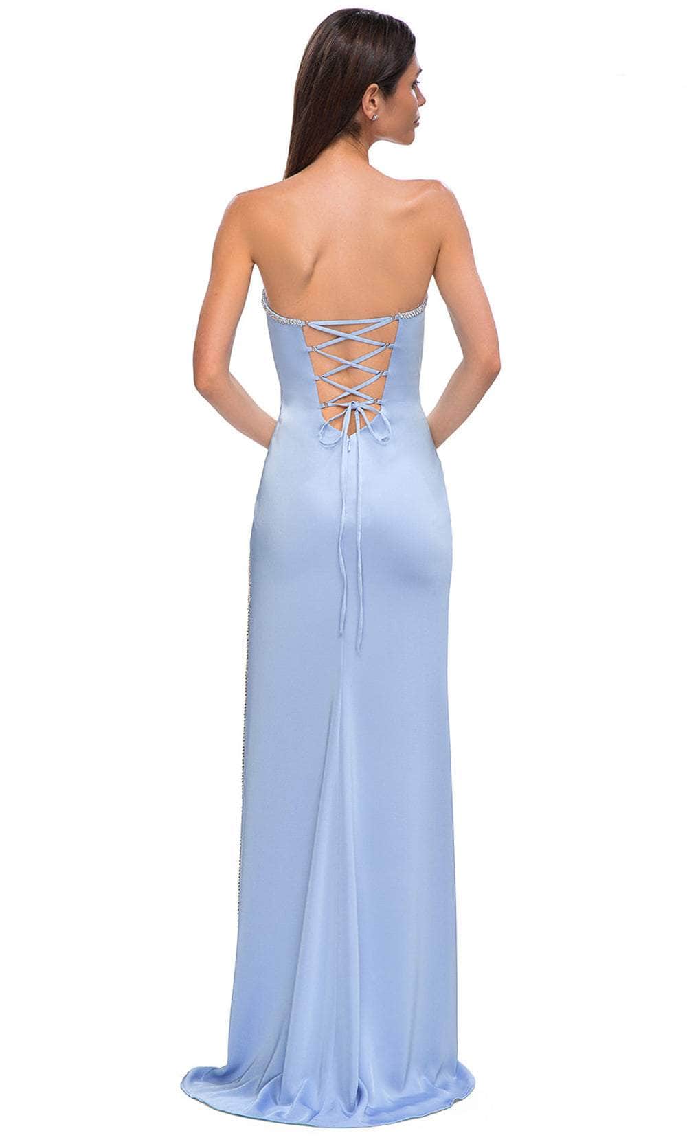 La Femme 32799 Strapless Lace-Up Back Prom Gown
