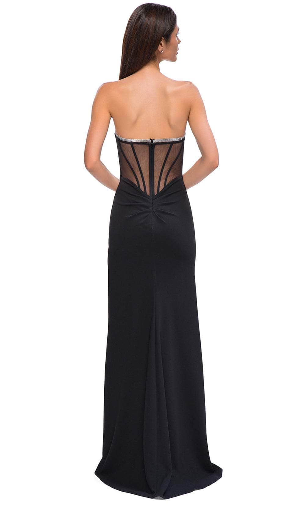 La Femme 32825 Strapless Fitted Bodice Prom Gown