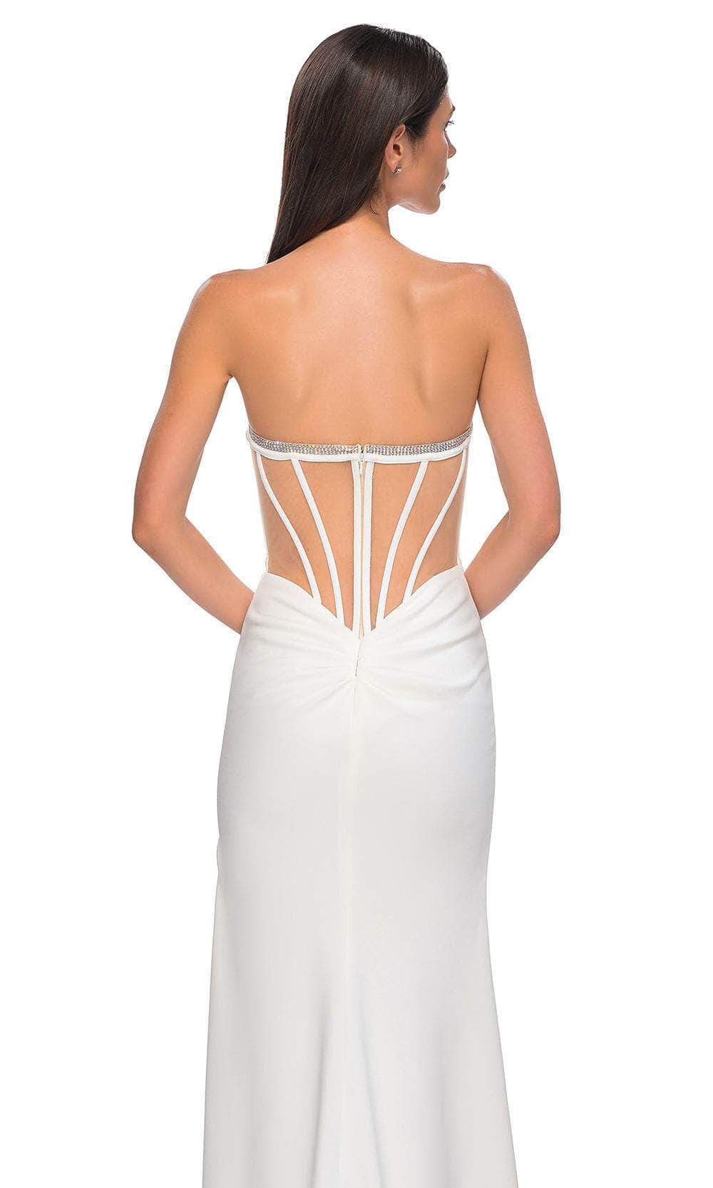 La Femme 32825 Strapless Fitted Bodice Prom Gown