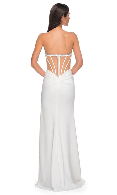 La Femme 32825 Strapless Fitted Bodice Prom Gown