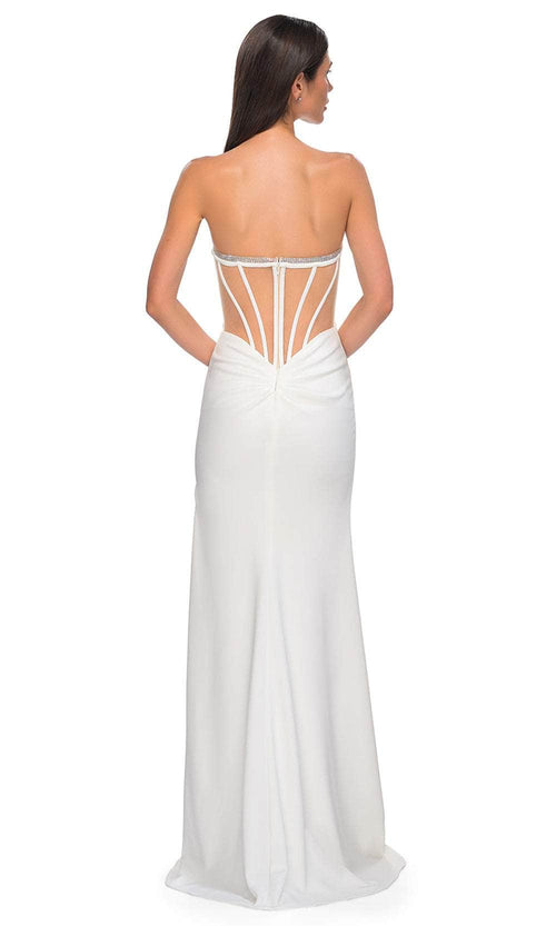 La Femme 32825 Strapless Fitted Bodice Prom Gown