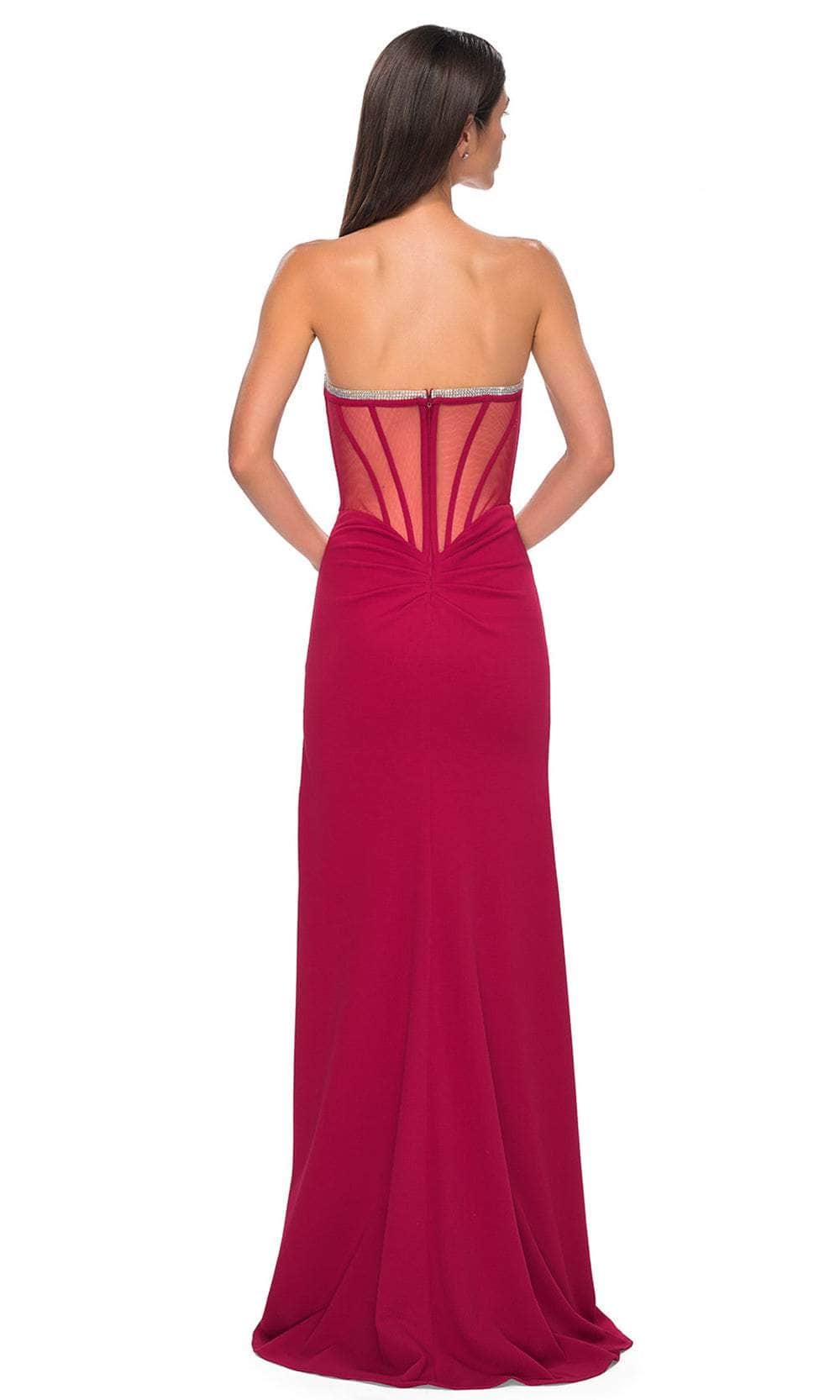 La Femme 32825 Strapless Fitted Bodice Prom Gown