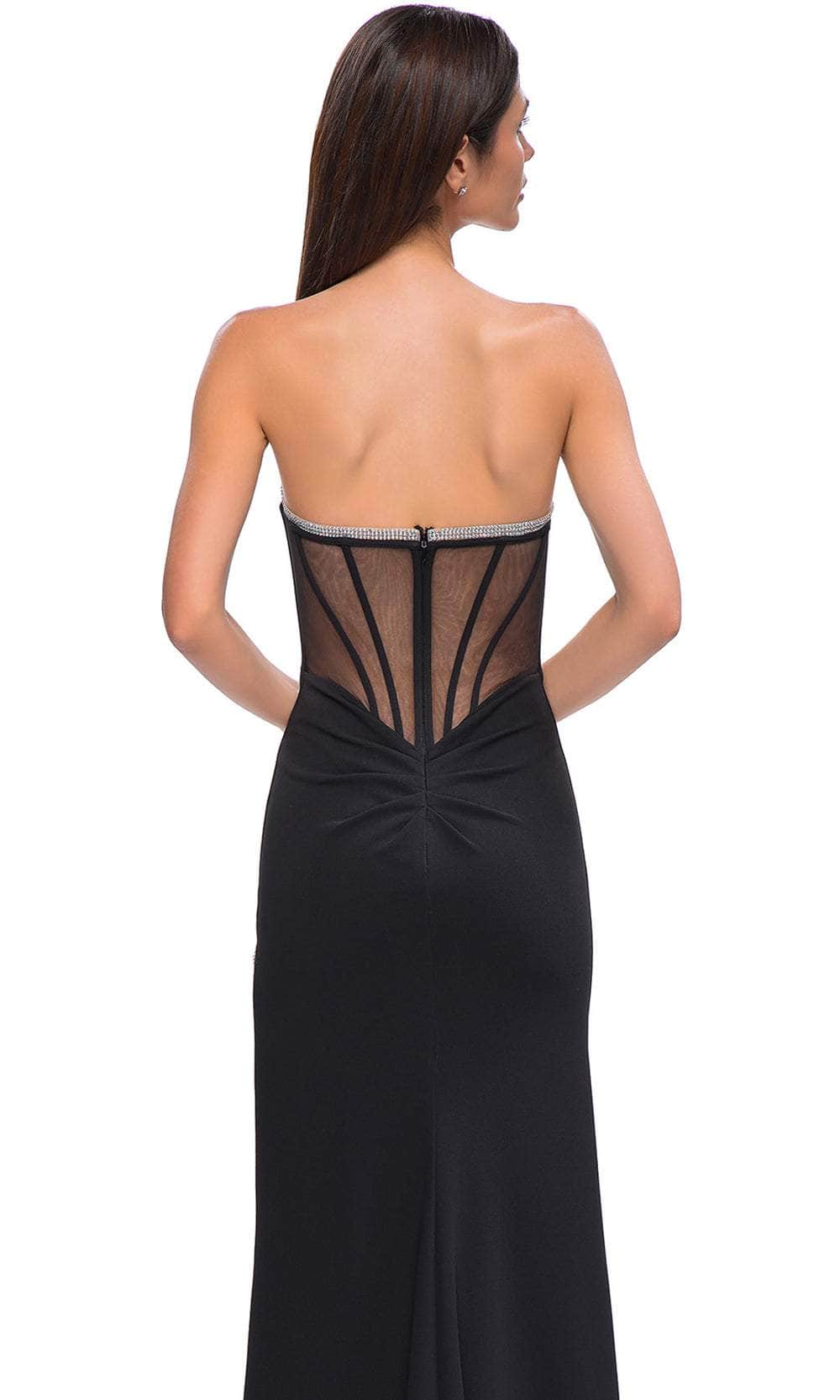 La Femme 32825 Strapless Fitted Bodice Prom Gown