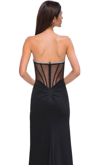 La Femme 32825 Strapless Fitted Bodice Prom Gown