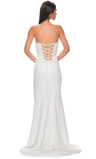 La Femme 32829 Strapless Rhinestone Trim Prom Gown