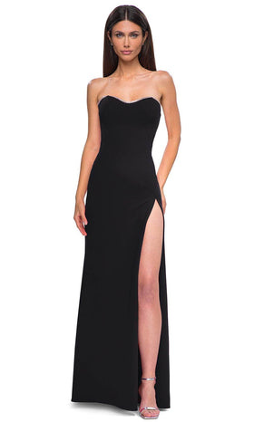La Femme 32829 Strapless Rhinestone Trim Prom Gown