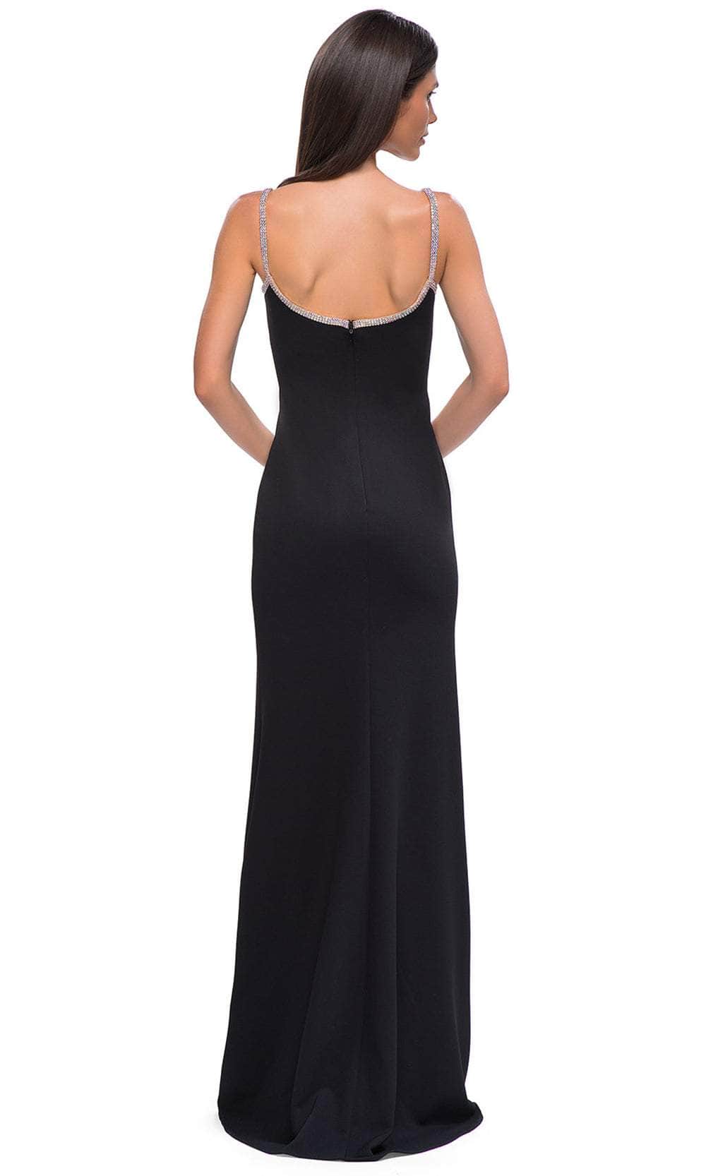 La Femme 32844 Rhinestone Accent Square Neck Prom Gown