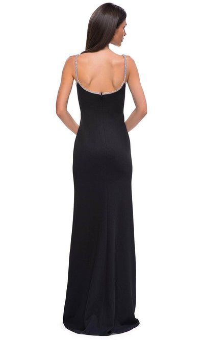 La Femme 32844 Rhinestone Accent Square Neck Prom Gown