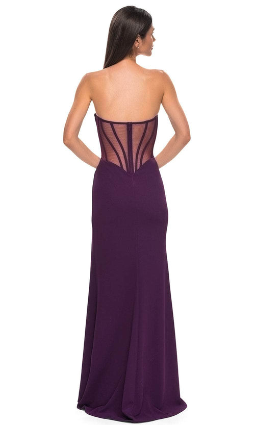 La Femme 32849 Jersey Asymmetrical Neckline Prom Gown