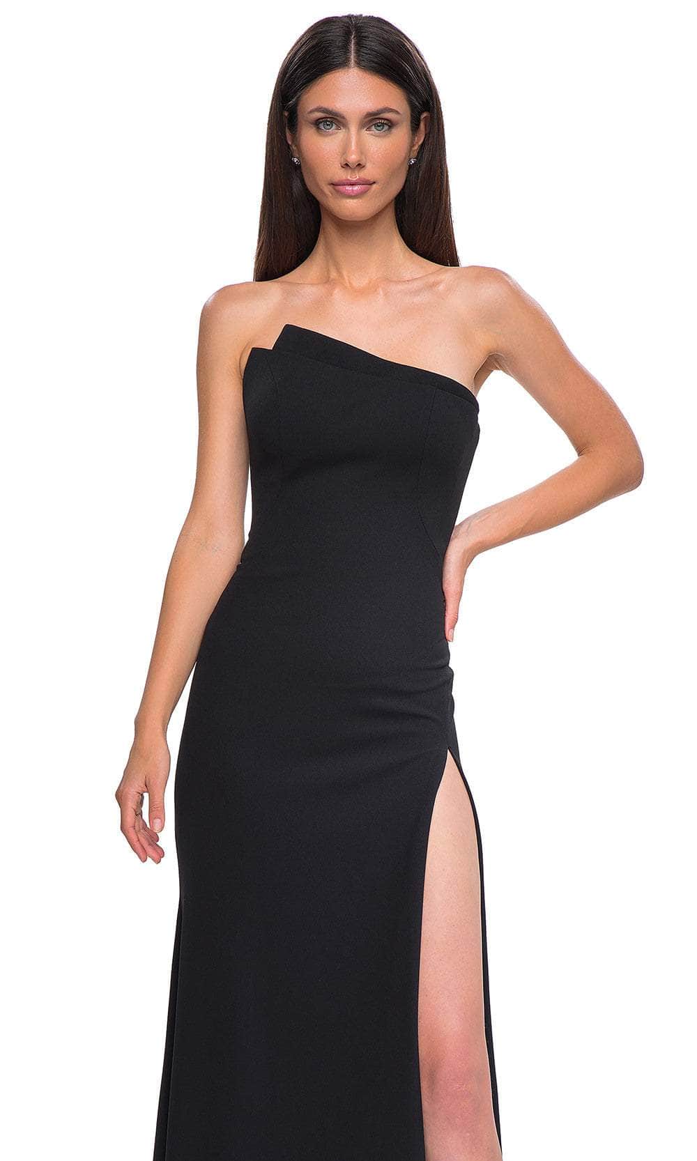 La Femme 32849 Jersey Asymmetrical Neckline Prom Gown