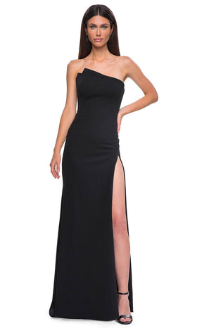 La Femme 32849 Jersey Asymmetrical Neckline Prom Gown