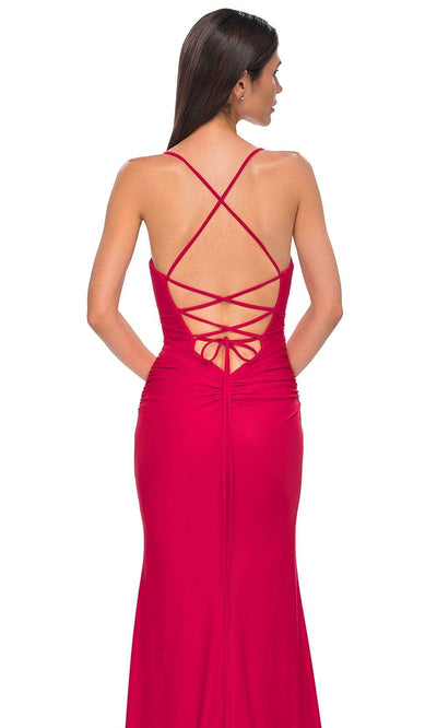 La Femme 32851 Sleeveless Rhinestone Accented Prom Gown