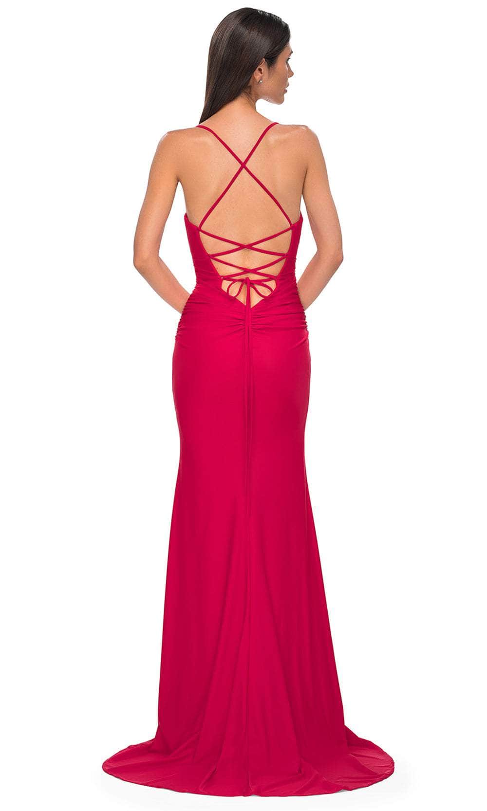 La Femme 32851 Sleeveless Rhinestone Accented Prom Gown