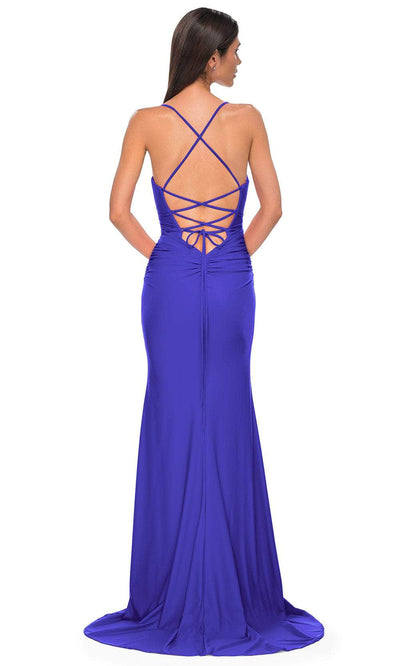 La Femme 32851 Sleeveless Rhinestone Accented Prom Gown
