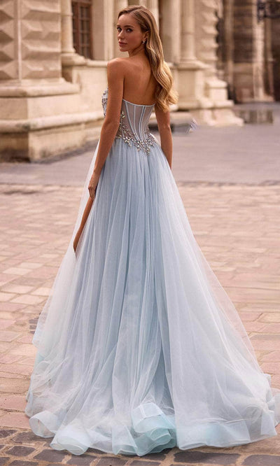 La Femme 32862 Semi Sweetheart Illusion Corset Prom Gown