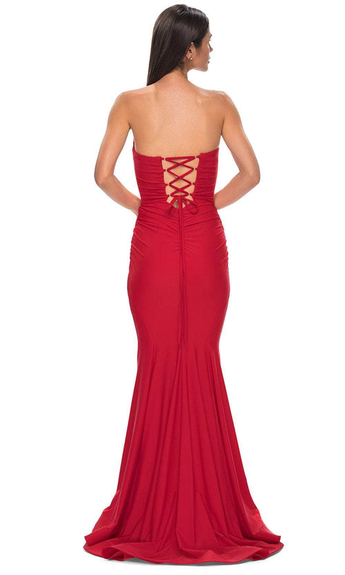 La Femme 32872 Jersey Strapless Mermaid Prom Gown