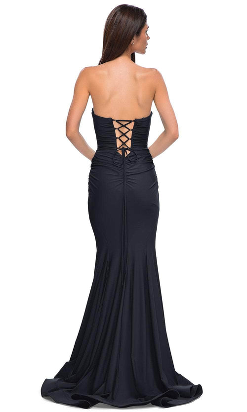 La Femme 32872 Jersey Strapless Mermaid Prom Gown