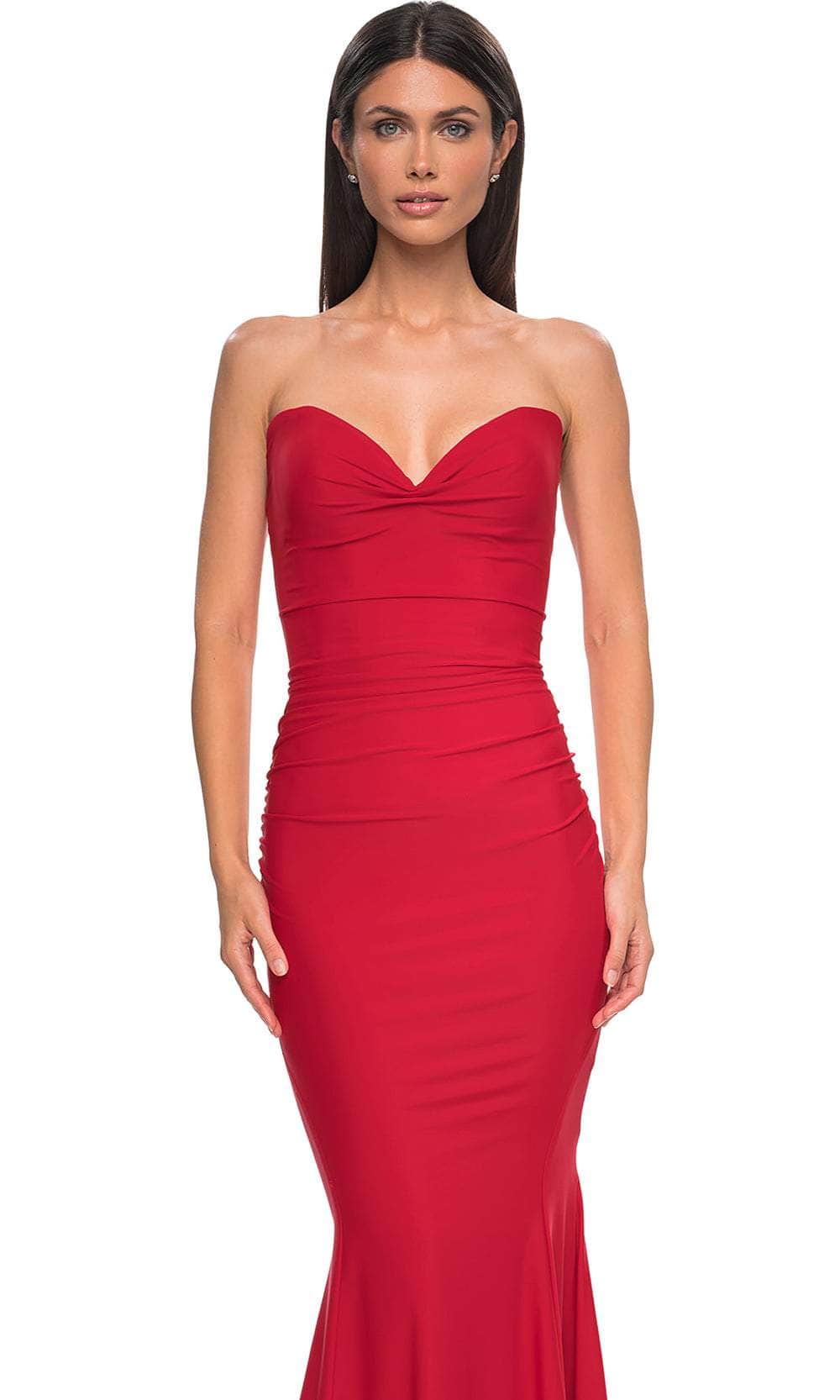 La Femme 32872 Jersey Strapless Mermaid Prom Gown
