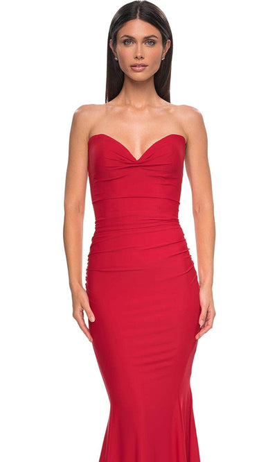 La Femme 32872 Jersey Strapless Mermaid Prom Gown