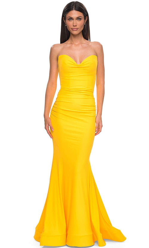La Femme 32872 - Jersey Strapless Mermaid Prom Gown Special Occasion Dress
