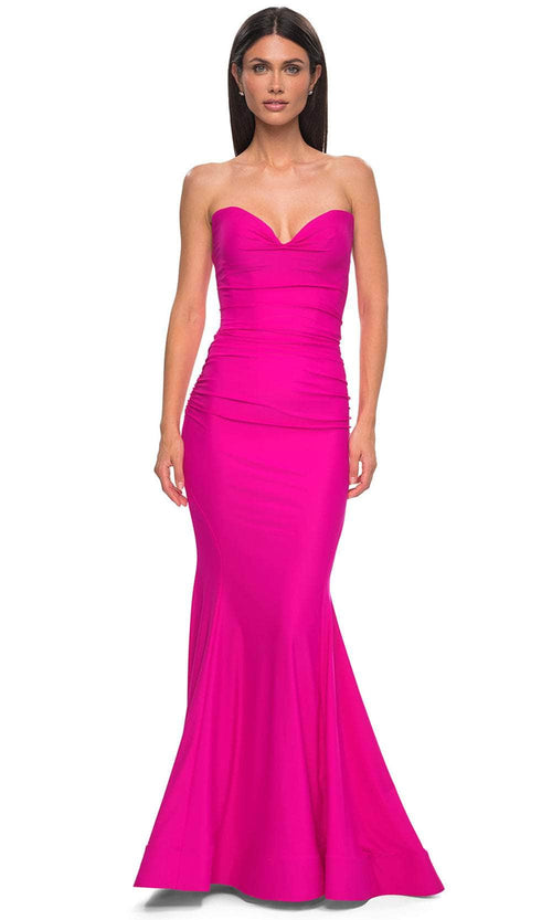 La Femme 32872 - Jersey Strapless Mermaid Prom Gown Special Occasion Dress