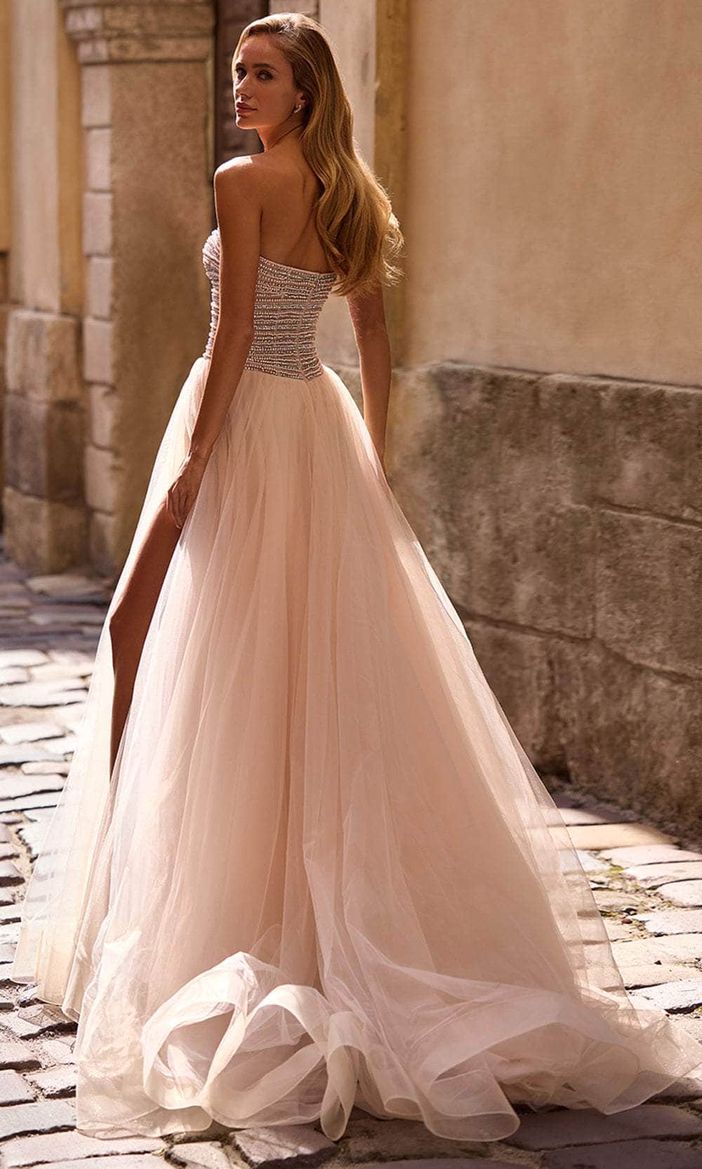 La Femme 32875 Beaded Bodice Tulle A-Line Prom Gown