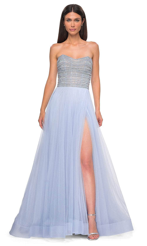La Femme 32875 - Beaded Bodice Tulle A-Line Prom Gown Special Occasion Dress