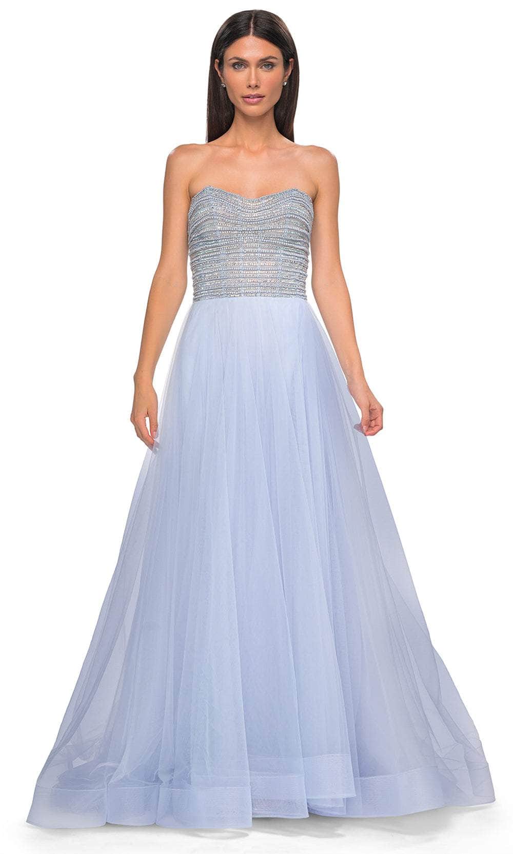 La Femme 32875 Beaded Bodice Tulle A-Line Prom Gown