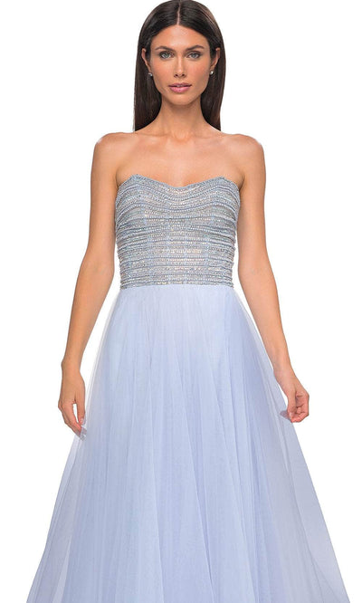 La Femme 32875 Beaded Bodice Tulle A-Line Prom Gown