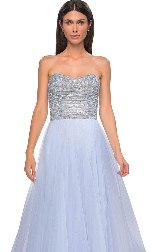 La Femme 32875 Beaded Bodice Tulle A-Line Prom Gown