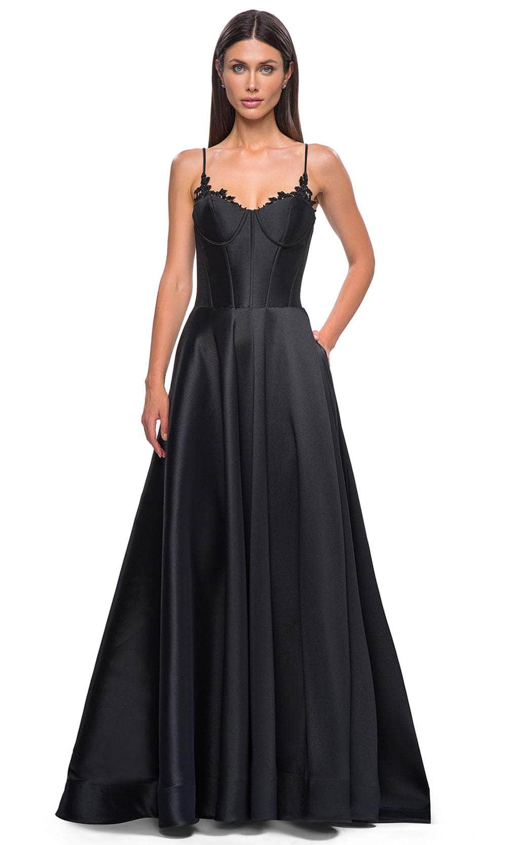 La Femme 32878 - Sleeveless Mikado A-Line Prom Gown Special Occasion Dress